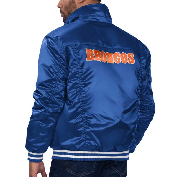 Men's Levi’s x Starter Royal Denver Broncos Silver Tab Trucker Full-Snap Jacket