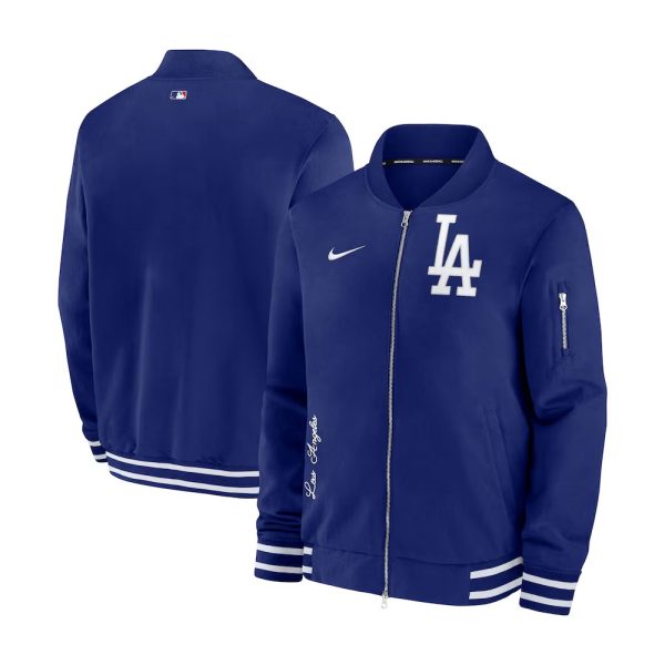 Los Angeles Dodgers Nike Royal Authentic Collection Full-Zip Bomber Jacket