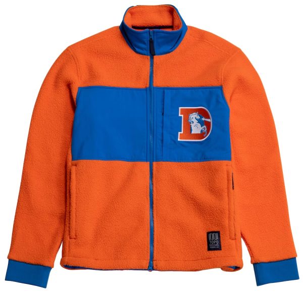 Men's Orange Topo Designs x Denver Broncos Summit Rise Full-Zip Jacket