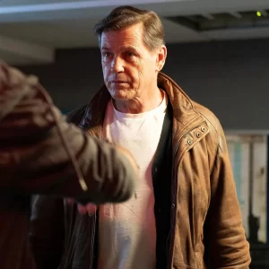 Michael Paré Helloween Brown Leather Jacket