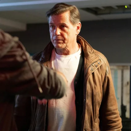 Michael Paré Helloween Brown Leather Jacket