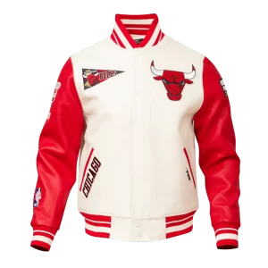 NBA CHICAGO BULLS RETRO CLASSIC MEN'S RIB WOOL VARSITY JACKET