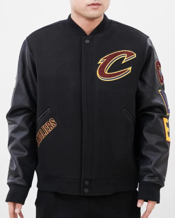 NBA CLEVELAND CAVALIERS CLASSIC MEN'S WOOL VARSITY JACKET