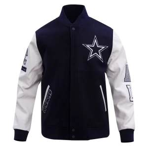 NFL DALLAS COWBOYS CLASSIC WOOL MEN'S VARSITY NAVY JACKET