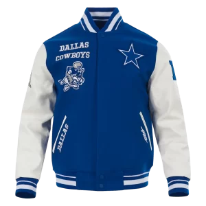 NFL DALLAS COWBOYS RETRO CLASSIC MEN'S RIB VARSITY WOOL JACKET