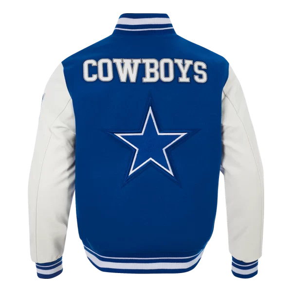 NFL DALLAS COWBOYS RETRO CLASSIC MEN'S RIB WOOL VARSITY JACKET