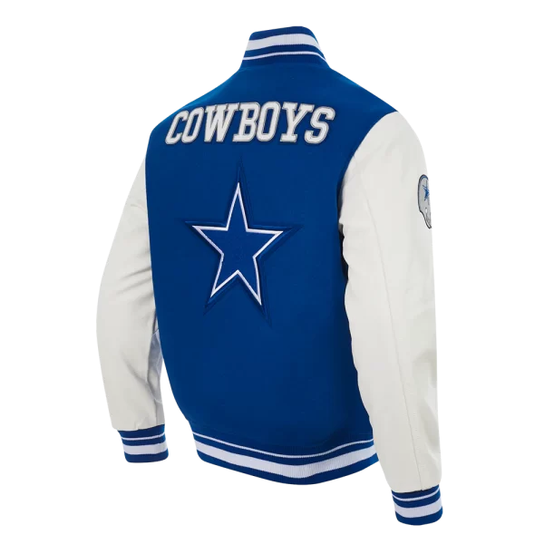 NFL DALLAS COWBOYS RETRO CLASSIC RIB WOOL VARSITY JACKET