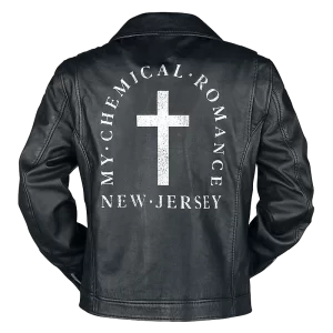 NJ Cross Black Leather Motorcycle Jacket