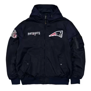 New England Patriots Historic L-2B Hooded Blue Bomber Jacket