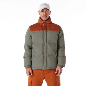 New Era Canvas Puffer Green Jacket