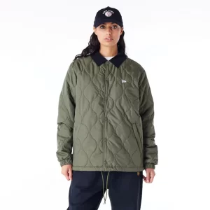 New Era Green Quilted Coach NYLON Jacket