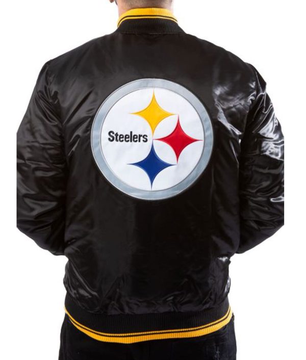 Pittsburgh Steelers Starter Black Bomber Jacket