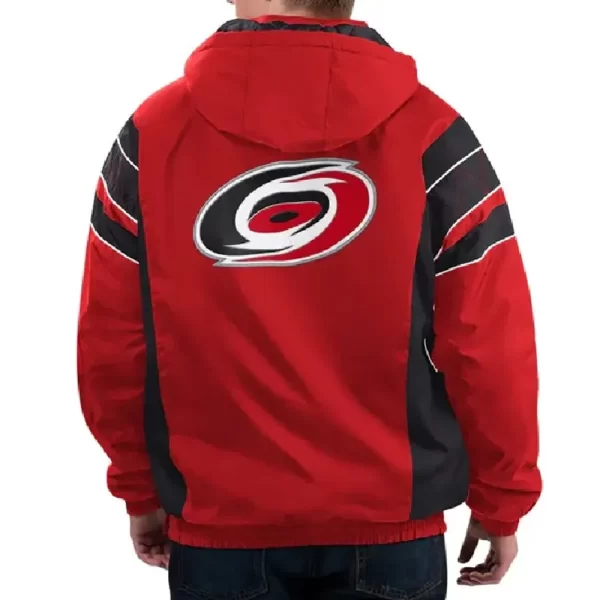 Red Carolina Hurricanes Pullover Half-Zip Jacket