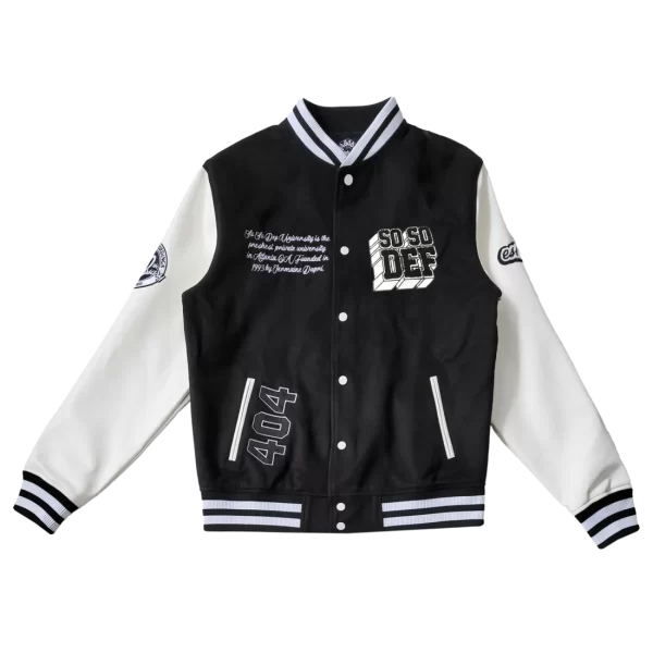 SO SO DEF 30TH ANNIVERSARY BLACK VARSITY JACKET