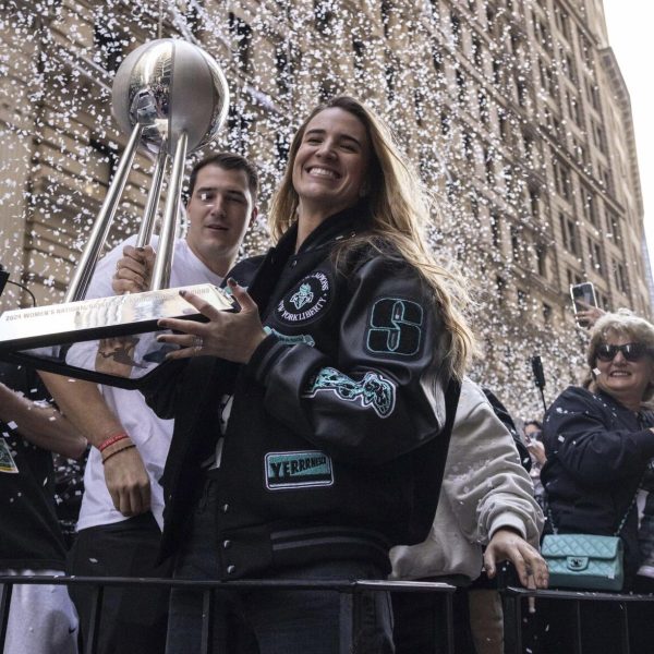 Sabrina Ionescu New York Liberty Parade Nike Varsity Jacket