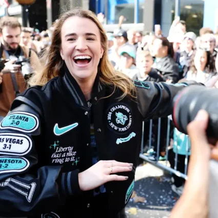 Sabrina Ionescu New York Liberty Parade Nike Varsity Jacket