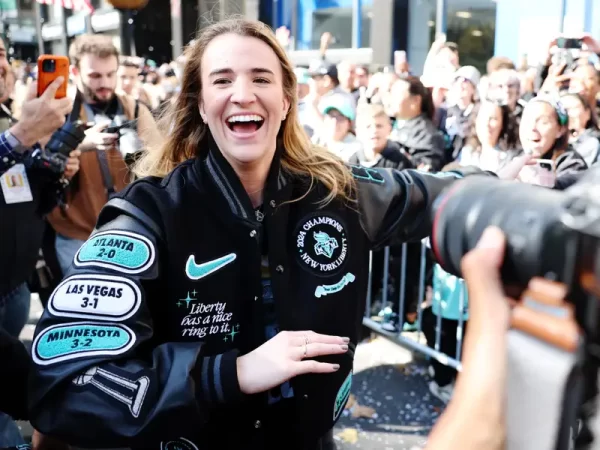 Sabrina Ionescu New York Liberty Parade Nike Varsity Jacket