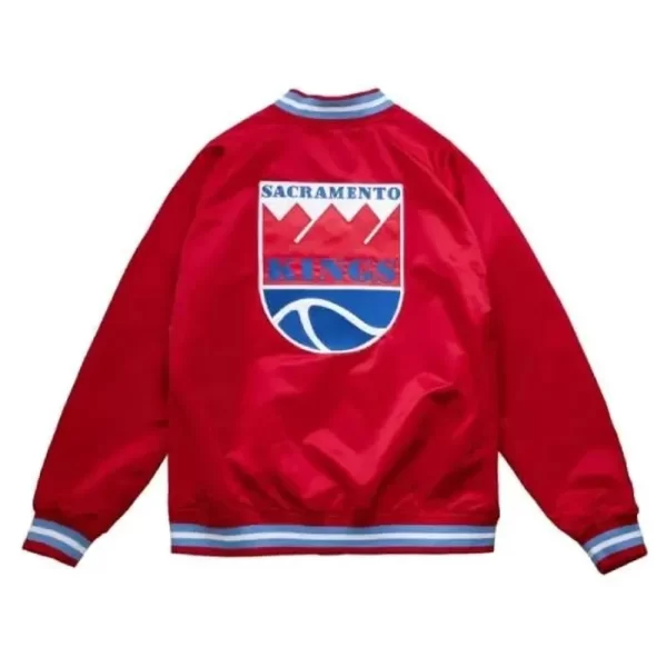 Sacramento Kings Lightweight Red Varsity Satin Jacket