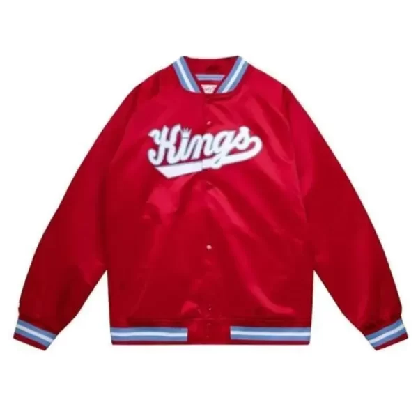 Sacramento Kings Red Varsity Satin Jacket