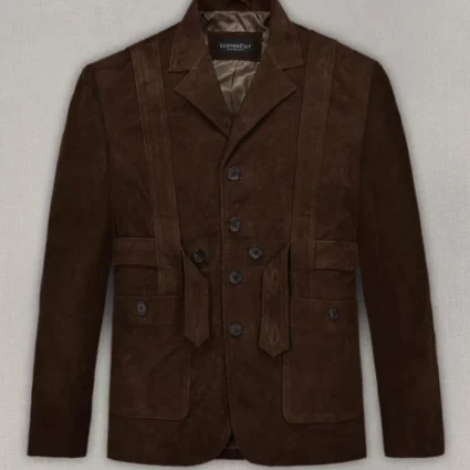 Safari Dune Suede Brown Leather Blazer