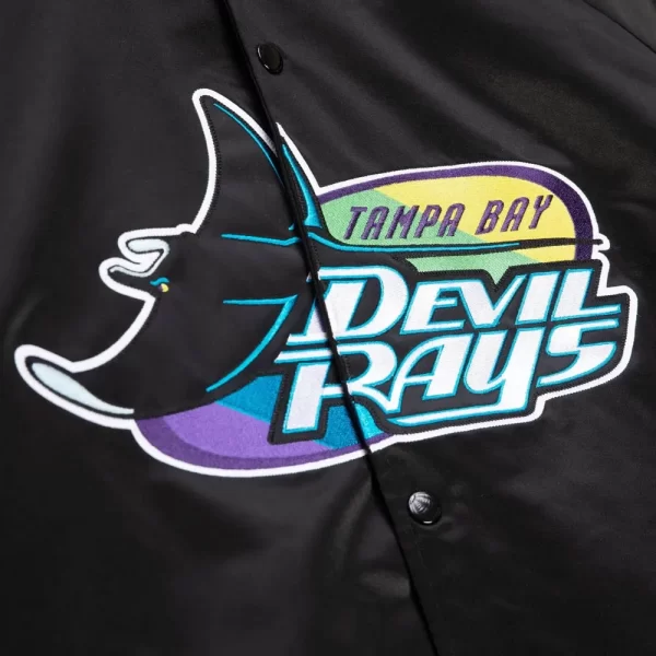 Tampa Bay Rays Devil Rays Black Satin Jacket