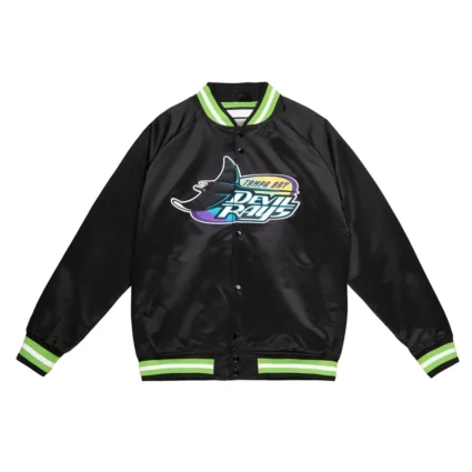 Tampa Bay Rays Devil Rays Satin Black Jacket