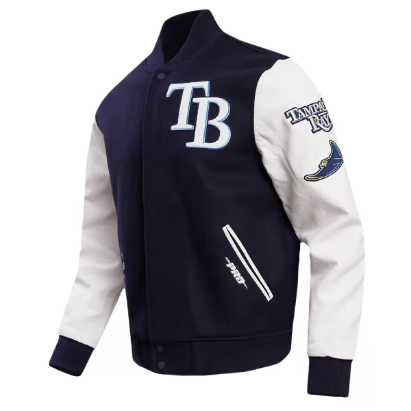 Tampa Bay Rays Varsity Navy & White Jacket