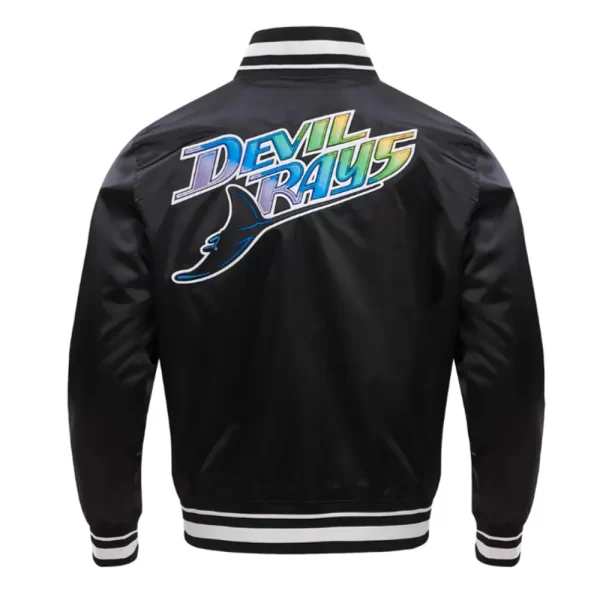 Tampa Devil Rays Retro Satin Full-Snap Classic Rib Jacket