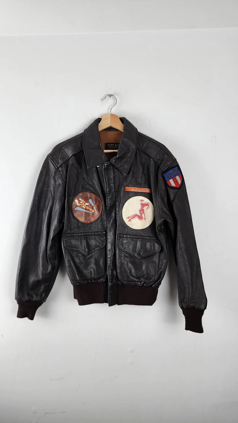 US Wings Type A-2 Vintage Black Leather Jacket