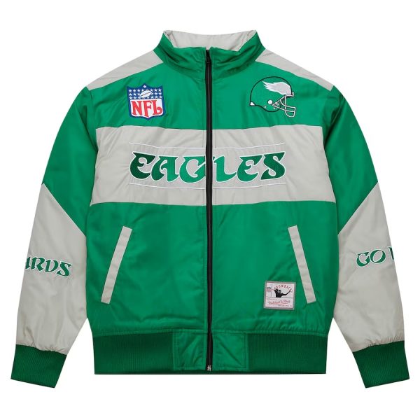 Unisex Green Philadelphia Eagles Speedway Nylon Full-Zip Jacket