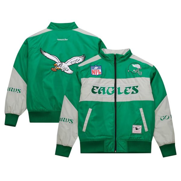 Unisex Green Philadelphia Eagles Speedway Nylon Jacket