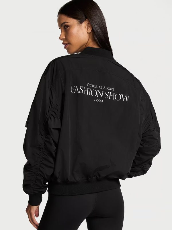 Victoria's Secret Fashion Show '24 Parachute Bomber Black Jacket