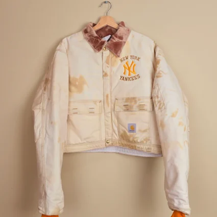 Vintage Carhartt X NY Yankees Crop Beige Jacket
