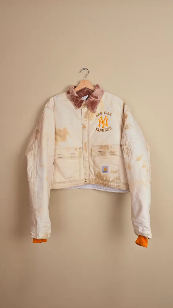 Vintage Carhartt X NY Yankees Crop Beige Jacket