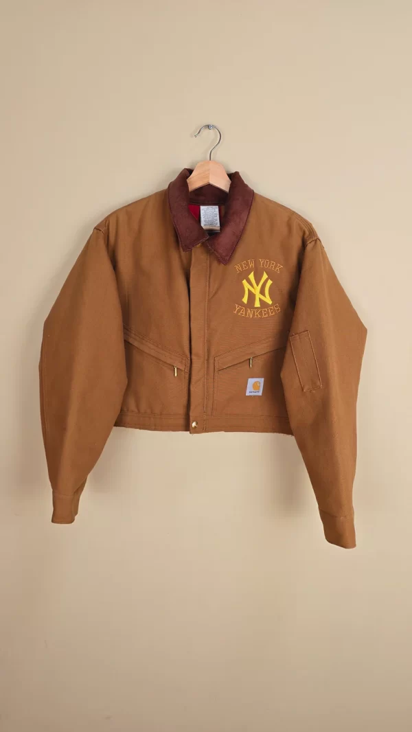 Vintage Carhartt X NY Yankees Crop Brown Jacket