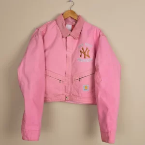 Vintage Carhartt X NY Yankees Crop Pink Jacket