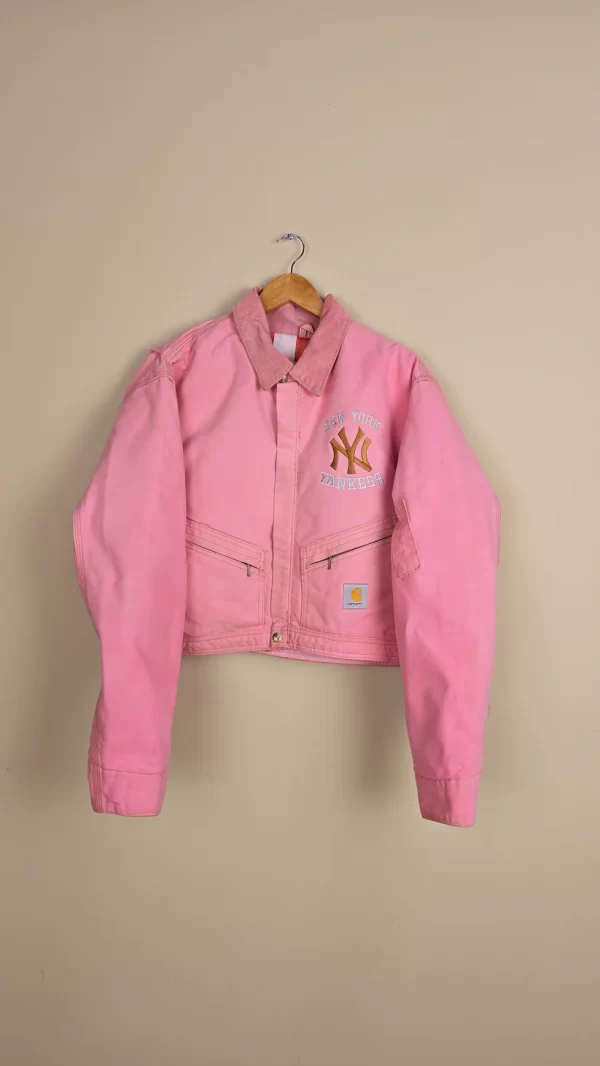 Vintage Carhartt X NY Yankees Crop Pink Jacket