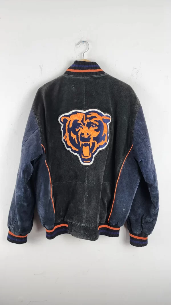 Vintage Chicago Bears NFL Leather Black Jacket