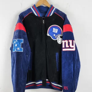 Vintage New York Giants Black Leather Jacket