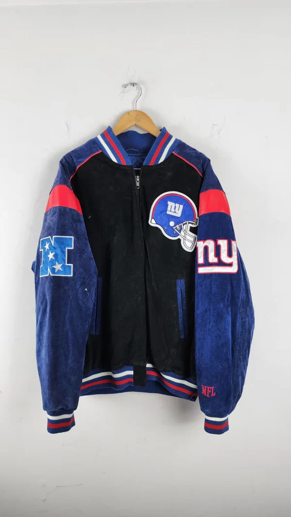 Vintage New York Giants Black Leather Jacket