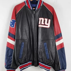 Vintage New York Giants Black Leather Jacket