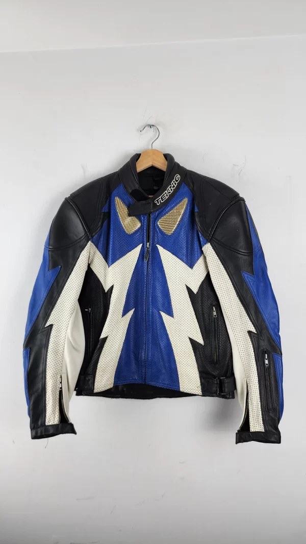 Vintage Teknic Black Leather Moto Jacket