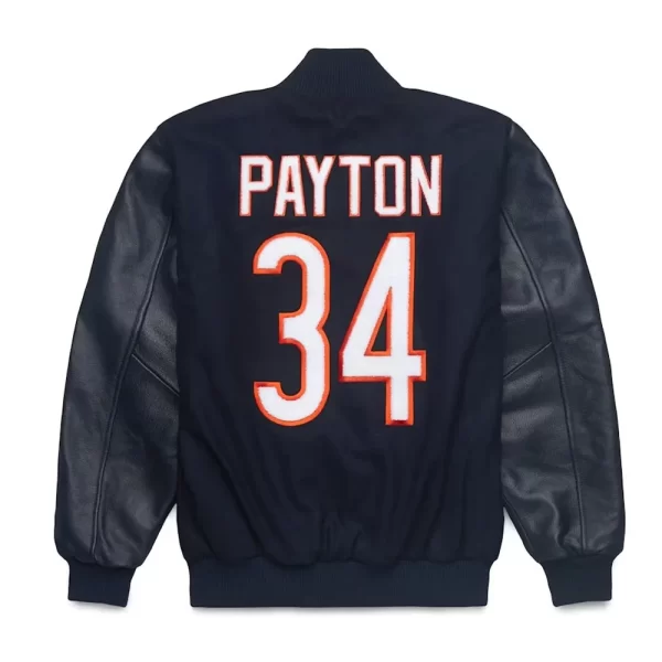 Walter Payton Varsity Wool Leather Jacket