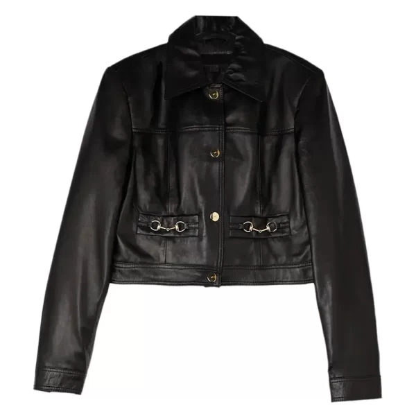 Women’s Snaffle Trim Leather Jacket