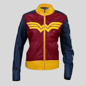 Wonder Woman Princess Diana Maroon PU Leather Jacket