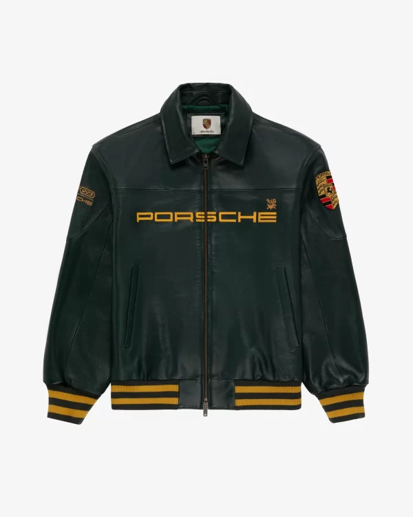 ALD Porsche 993 Turbo Leather Club Jacket - Green