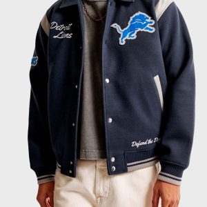 Abercrombie Detroit Lions Wool Varsity Jacket