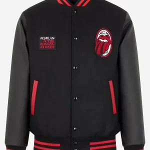 Ac Milan X Rolling Stones Wool Varsity Jacket