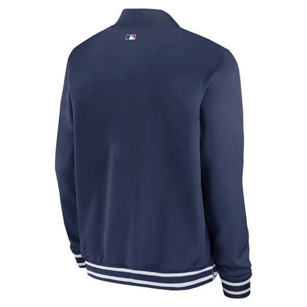 Atlanta Braves Nike Navy Authentic Collection Bomber Jacket