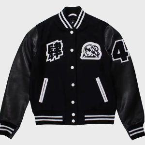 Billionaire Girls Club Holiday Black Varsity Jacket